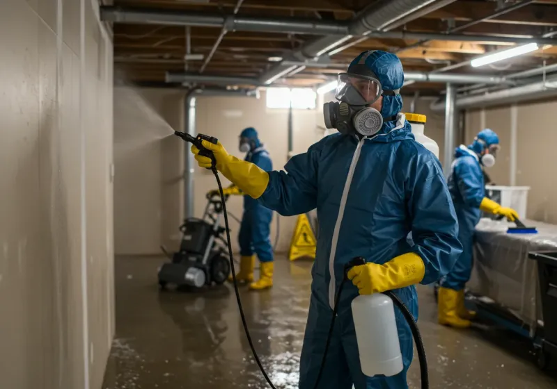 Basement Sanitization and Antimicrobial Treatment process in Central City, PA